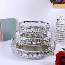 Новый цвета: золотистый, серебристый с гальваническим покрытием металлическая, для подставки для пирожных комплект Дисплей одежда для свадьбы, дня рождения десерт кекс сушилка для посуды 2024 - купить недорого