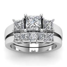 Conjunto de anillos de moda para mujer, anillos geométricos simples de circón blanco, joyería, accesorios para mujer, regalo Vintage para niña 2024 - compra barato