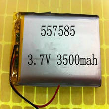 Mejor marca de batería de tamaño 557585, 537585, 3,7 v 3500mah polímero de litio con la Junta para Pda Tablet piezas productos digitales 2024 - compra barato
