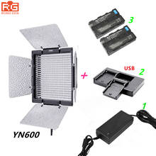 YONGNUO YN600 Yongnuo YN-600 3200-5500k LED Video Light + AC Adapter + 2 * NP-F550 +USB Charger 2024 - buy cheap