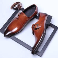 Zapatos Oxford de negocios para hombre, calzado de vestir de cuero, puntiagudos, oficina y boda, novedad, envío directo 2024 - compra barato