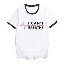 EKG i cant breathe black lives matter print graphic tees women summer tops clothes George Floyd anti racism t shirt femme tshirt 2024 - buy cheap