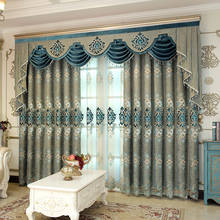Cortinas estilo europeu para sala de estar sala de jantar quarto cortinas de luxo em bordado 2024 - compre barato