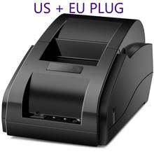Impressora térmica pos mini 58mm, usb, recibos, para resaurant e supermercado, tomada ue/eua 2024 - compre barato