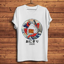 Camiseta masculina divertida estilo ukiyoe, camiseta de anime, masculina, personalizável, casual, japonesa 2024 - compre barato