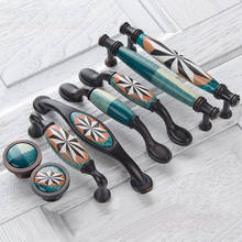 Ceramic Door Handles European Antique Furniture Handles Drawer Pulls Kitchen Cabinet Knobs And Handles 2024 - buy cheap