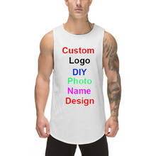 Photo or Logo Your OWN Design Customized Mens Mesh Fitness Clothing Gym Stringer Tank Top Men Bodybuilding Vest Workout T Shirt 2024 - buy cheap