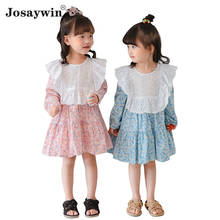 Vestido de encaje Floral para niñas, ropa infantil de flores, cuello redondo, informal 2024 - compra barato