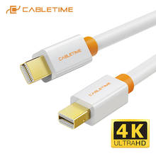 CABLETIME Mini Displayport to Mini DP Cable Mini Display port Adaptor White for Macbook/Mac Lenovo Dell 4K display C051 2024 - buy cheap