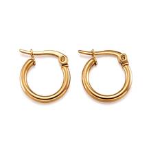 Pendientes de aro de acero inoxidable para mujer, juego de aretes dorados vintage, a la moda, 6 pares, 304, F80 2024 - compra barato