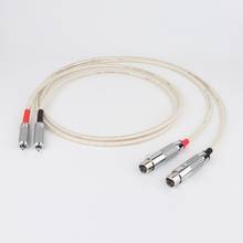 Preffair-Adaptador de audio hifi, cable RCA macho a XLR hembra de fibra de carbono, plateado, X40720 2024 - compra barato