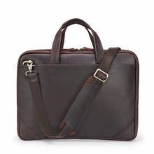 Bolsa de laptop masculina fina, bolsa de couro de vaca genuíno de 15.6 pol. para laptop 2024 - compre barato