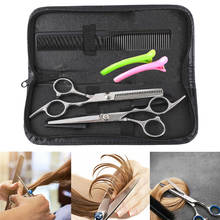 6PCS Professional Barber Hairdressing Scissors Hair Cutting Thinning Shears Set Hair clipper Hair styling Self Barber tools 2024 - buy cheap