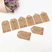 5x3cm 100pcs Per Lot Handmade Hang Tag Kraft Paper Thank You Gift Tag Label For Wedding/Candy/Baby Gift Products Tagging Package 2024 - buy cheap