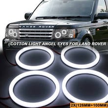 4 шт. Белый светодиодный Ангельские глазки хлопок светильник для Land Rover Range Rover L322 2002-2012 автомобилей головной светильник дневного гало кольца 2024 - купить недорого