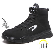 Men's Steel Toe Cap Anti Smashing Work High Boot Shoes Men Puncture Proof Protective Safety Shoes 2024 - buy cheap