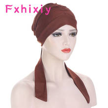 DIY Handmade Solid Color Muslim Women Turban Bandana Ladies Beanies Caps Cancer Hair Loss Wrap Headscarf Hijabs Hair Accessories 2024 - buy cheap