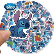 Disney-pegatinas de dibujos animados Lilo & Stitch, 50 unids/set por juego, grafiti, juguete, impermeable, portátil, Skateboard 2024 - compra barato