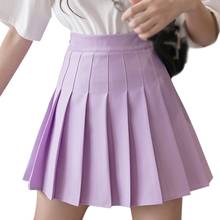 Sexy women short skirt cute female pleated skirt Anti-glare high waist solid color mini skirt summer female skirt 2024 - buy cheap