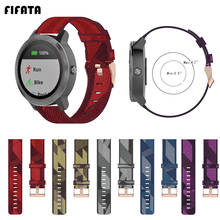 Fifata pulseira de relógio de nylon, pulseira de relógio de lona tecido de nylon para relógio garmin venu/forerunner 245, troca para xiaomi amazfit bip cinta 2024 - compre barato