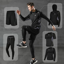 Men's Tracksuit Gym Fitness Compression 5 Pcs/Set Sports Suit Clothes Running Jogging Sportswear Exercise Workout Tights Sets 2024 - buy cheap