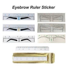 25pcs Disposable Eyebrow Ruler Permanent Makeup Tattoo Supplies Eyebrow Measuring Tool 3d Brow Microblading Ruler Stickers 2024 - buy cheap