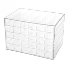 Caja de almacenamiento transparente para decoración de uñas, contenedor de exhibición de accesorios, cuentas de diamantes de imitación, herramienta de manicura, 120 rejillas 2024 - compra barato