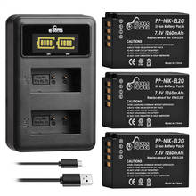 1260mAh EN-EL20 EN EL20 EN EL20a Battery + LED Dual USB Charger for Nikon Coolpix P1000 Nikon1 J1, J2, J3 Nikon1 AW1 2024 - buy cheap