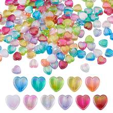 660pcs Acrylic Beads Spacer Bead Cute Heart Shape AB Color for Jewelry Making DIY Bracelet Necklace Supplies 8x8x3mm 11 colors 2024 - buy cheap