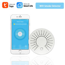 Detector de humo inalámbrico inteligente, WiFi, 2,4 GHz, Sensor de humo, notificación Push en Smartphone, aplicación Tuya Smart Life Free, No necesita Hub 2024 - compra barato