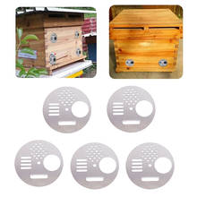 Jaula de puerta para apicultura, equipo redondo de acero inoxidable, herramientas de apicultura, 5 piezas 2024 - compra barato