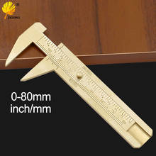 Measure Measurement Tool 0 ~ 80mm 3.2 inch Mini Solid Brass Sliding Gauge Double Scale Vernier Golden Caliper Portable Tool 2024 - buy cheap