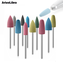 AriesLibra 6pcs/set Rubber Nail Drill Bit Silicone Electric Drill Bit Manicure Rotary Milling Cutter Burr Cuticle Polishing Tool 2024 - buy cheap