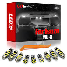 Gbtuning nenhum erro do diodo emissor de luz 7 pces para isuzu MU-X mux (2013-2019) mapa do carro tronco cúpula acessórios da lâmpada do automóvel kit de luz de leitura interior 2024 - compre barato