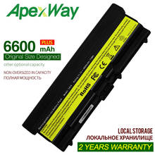 ApexWay 6600mah 10.8V bateria Do Portátil para Lenovo ASM FRU 42T4752 42T4235 42T4791 ThinkPad E40 E50 Borda 14 "T410 L410 L412 L510 2024 - compre barato