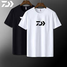 Одежда для рыбалки Daiwa, мужская спортивная футболка, хлопковая дышащая футболка для рыбалки, футболки с коротким рукавом, Уличная Повседневная футболка для рыбалки 2024 - купить недорого
