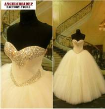 Angelsbridep-Vestido De novia con cristales brillantes, Vestido De novia Formal De tul, longitud hasta el suelo, 2021 2024 - compra barato