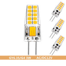 10pcs GY6.35 G4 LED bulb Mini Corn Light  AC/DC12v 3W Crystal Spotlight Lampada 20led 360 Beam Angle 2835 Replace 30W Halogen 2024 - buy cheap