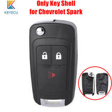 Keyecu Replacement Remote Auto Car Key Shell Case Cover Housing 3 Buttons for Chevrolet Spark 2012 2013 2014 2015 2016 2024 - buy cheap
