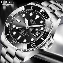 2022 New LIGE Mens Watches Fashion Business Waterproof Quartz Wrist Watch Men Top Brand Luxury Stainless Steel Sport Clock Male 2024 - buy cheap