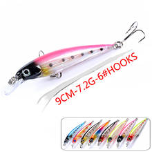 Señuelo de Pesca crankbait Minnow wobbler, anzuelo duro, accesorios, plantilla Artificial, ojos 3d, Swimbait, lubina, Lucio, mar, 1 ud. 2024 - compra barato