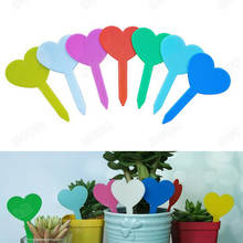 100pcs PP Colorful Heart-shaped Flower Label Garden Succulent Plant Tags Plants Ornaments 4.6*8.2 cm 2024 - buy cheap