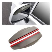 2pcs/pair Black PVC Universal  Auto Rearview Mirror Rain Shade Rain Eyebrow Cover Protector Stickers Accessories 2024 - buy cheap