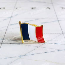 Pin de solapa de banderas nacional de Francia, broche de pintura esmaltado de Metal, identificación de cristal epoxi, recuerdo conmemorativo con personalidad 2024 - compra barato