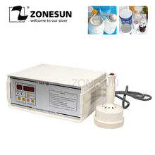 Zonesun GLF-500 máquina de vedação por indução contínua de folha de alumínio máquina de vedação de tampas de garrafa de plástico médica 20-100mm 2024 - compre barato