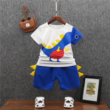 2021 Summer Baby Boy Clothes T-Shirt+Shorts Dinosaur Kids Clothes Sets Toddler Boy Suit Children Clothing For 1-5 Year Old 2024 - buy cheap