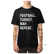 Funny Football Turkey Nap Repeat TShirt O Neck All Cotton Mens Tops T Shirt Men's T-shirts Mother Day Gift Tees 2024 - buy cheap