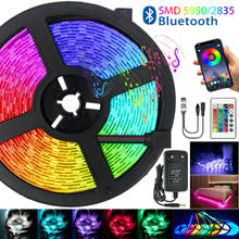 LED Strip Lights Bluetooth Desk Bedroom Iuces RGB 5050 SMD 2835 Waterproof 12V Flexible Lamp Decoration Tape Ribbon Diode 5M-20M 2024 - buy cheap