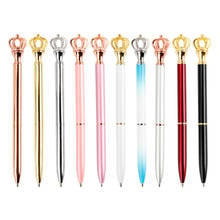 30 pcs/lot Fashion Crown Metal Ballpoint pen Cute Rotary Ball pens Business pen office School writing supplies 2024 - buy cheap