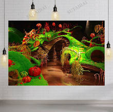 Виниловый фон для студийной фотосъемки с изображением зеленой травы, ступеней, моста, реки, 7X5 футов, 220X150 см 2024 - купить недорого